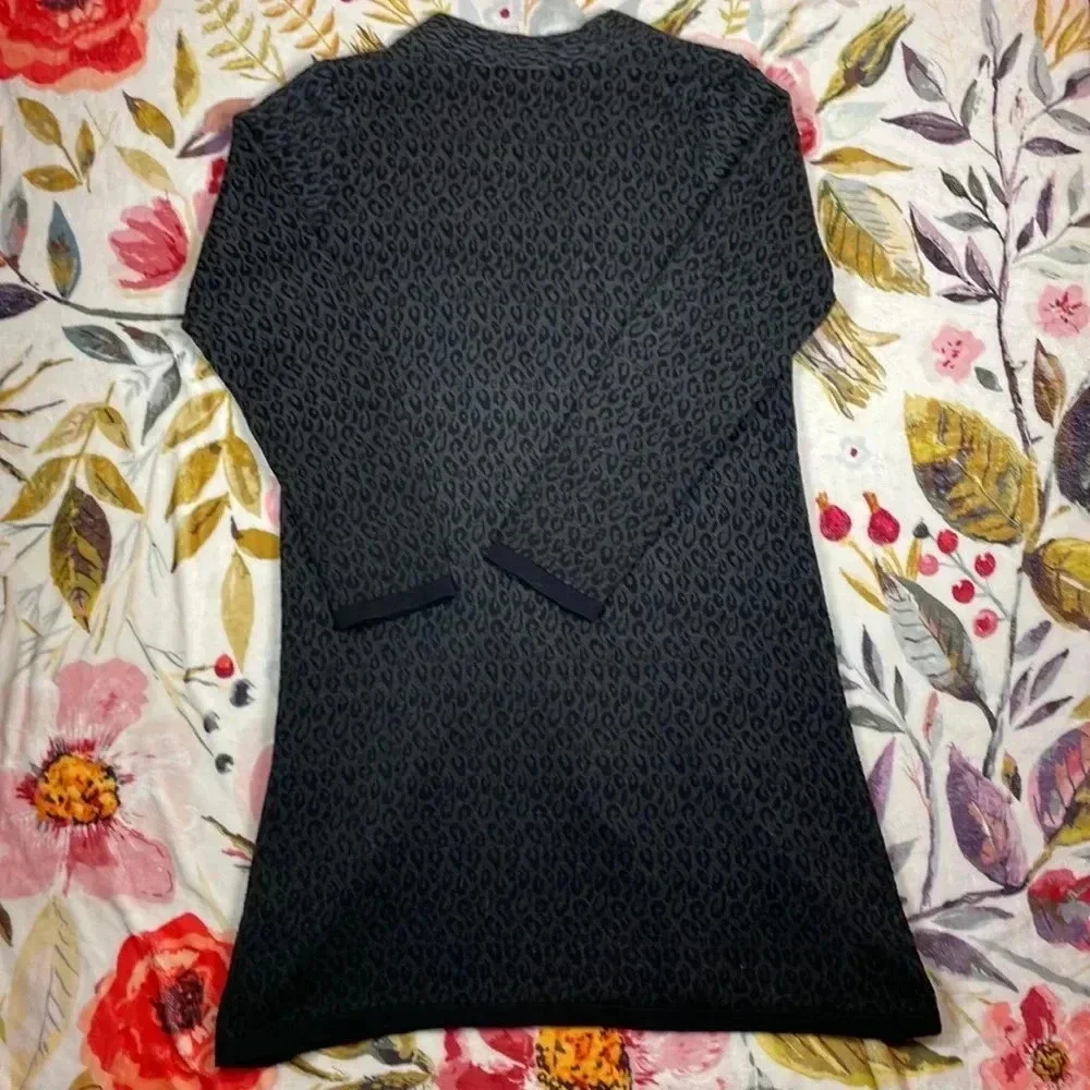 Calvin Klein merino wool blend open front animal print long cardigan XL - Picture 12 of 12